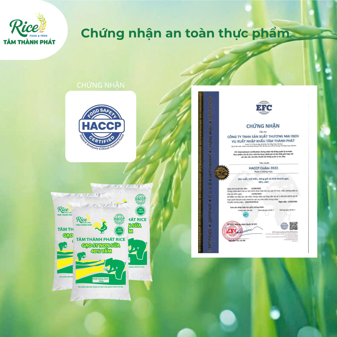 CÔNG TY TNHH SẢN XUẤT THƯƠNG MẠI DỊCH VỤ XUẤT NHẬP KHẨU TÂM THÀNH PHÁT